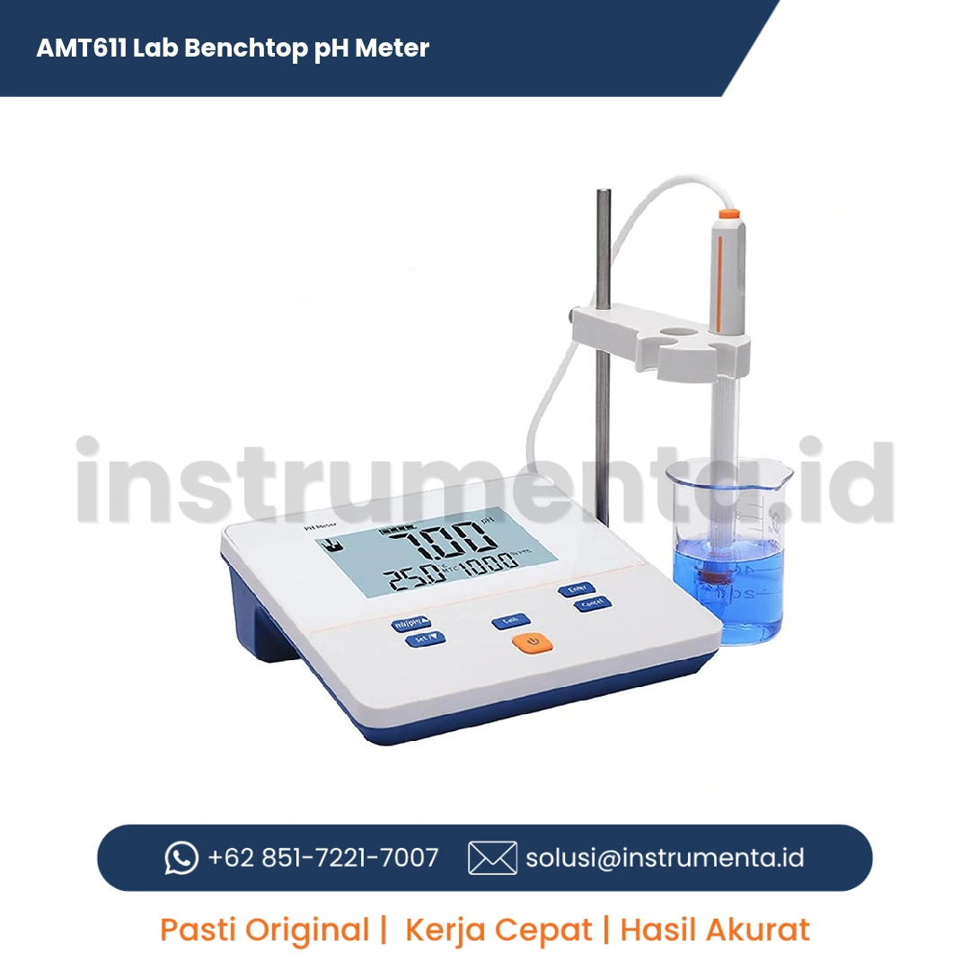 Official Supplier AMT611 Lab Benchtop pH Meter Alat Ukur Derajat Keasaman Laboratorium Digital